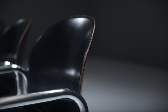 Image 1 of Very are leather Dialogo Dessau dining chairs by Afra E Tobia Scarpa C&B Italia