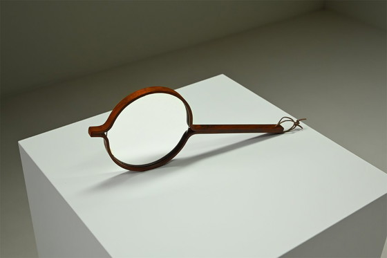 Image 1 of Palissander handspiegel van Hans-Agne Jakobsson gemaakt in Markaryd, Zweden in de jaren 50.