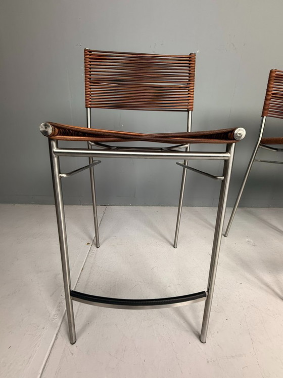 Image 1 of Tito Agnoli – Ensemble de trois tabourets de bar « Miss B », Italie, 1997