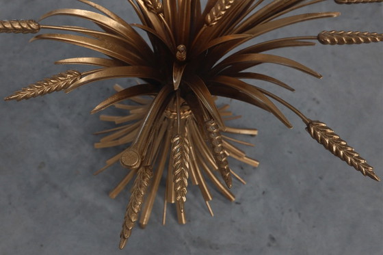 Image 1 of Hollywood regency gilded corn sheaf side table "coco chanel", Italy 1960s