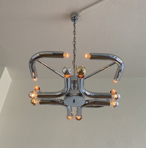 Vintage Sciolari Deckenleuchte aus den 70er Jahren