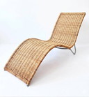Poltrona lounge curva in rattan di Karl Malmvall per IKEA, Svezia, 2005