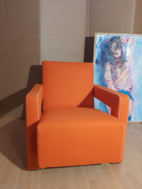 Image 1 of Cassina Utrecht 637 Nuovo mai usato in panno di lana Ruggine arancione (Serie 13L) Punto cavallo