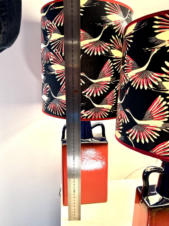 Image 1 of A pair of unique designer lamps by Walter Brecht - West German Pottery