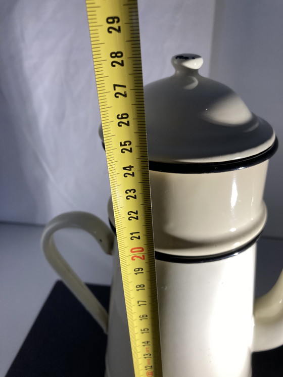 Image 1 of Vintage emaille koffiepot uit de jaren 70