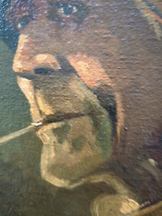 Image 1 of pintura, patrón con pipa