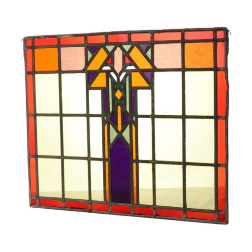 Vetrate colorate Scuola di Amsterdam Vetrate artistiche Art Déco – decoratieve objecten, Glass