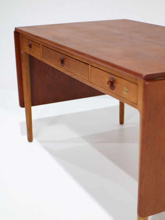 Hans J. Wegner Desk AT-305 Drop-Leaf Teak Oak 1950s – Hans Wegner, Wood, Vintage (photo 11 of 17)