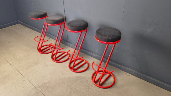 Image 1 of Barhocker im Memphis-Stil, 1980er Jahre – 4er-Set