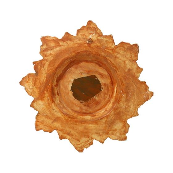 Image 1 of Golden Sunburst Plaster Sunburst Mirror