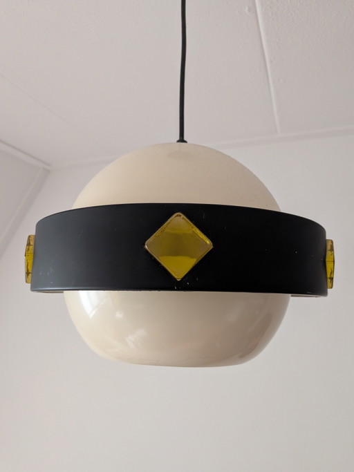 Mid Century Space Age saturn pendant 70s
