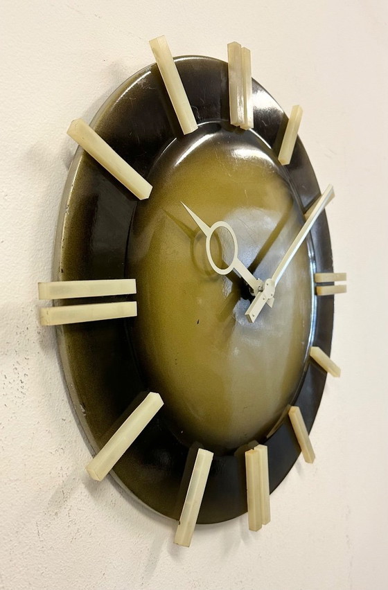 Image 1 of Industrial Office Wall Clock from Pragotron, 1970s