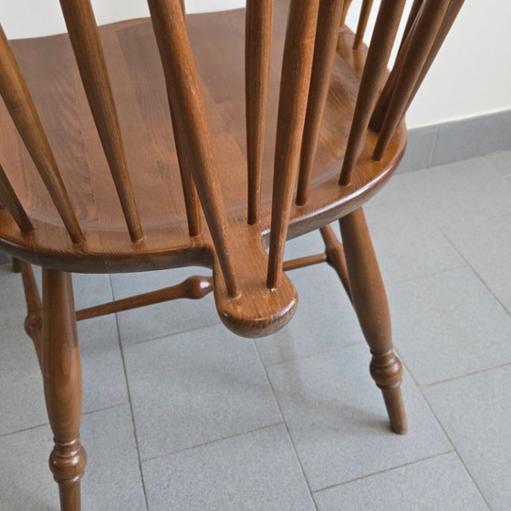 Image 1 of POLTRONA VINTAGE 1950 STILE WINDSOR IN FAGGIO VERNICIATO ANNI '50 DLG TAPIOVAARA ERCOL