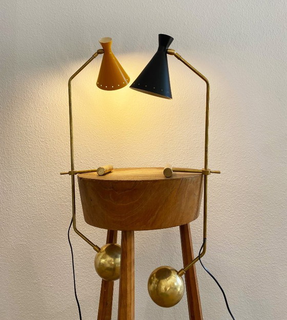 Image 1 of Grote Italiaanse designlamp met contragewicht 1950