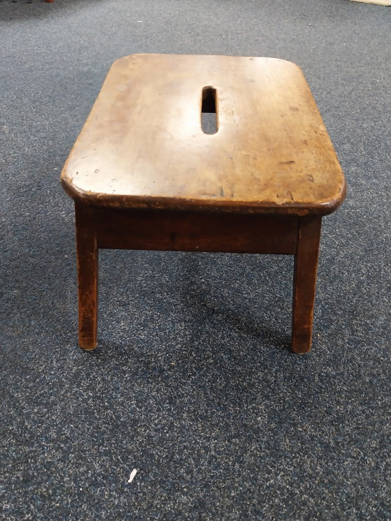 Image 1 of 1 x 1900's wooden ottoman