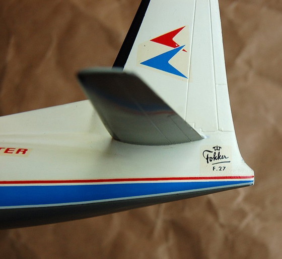 Image 1 of Fokker F27 metalen vliegtuig Air Inter Matthijs Verkuyl Agentschap/baliemodel