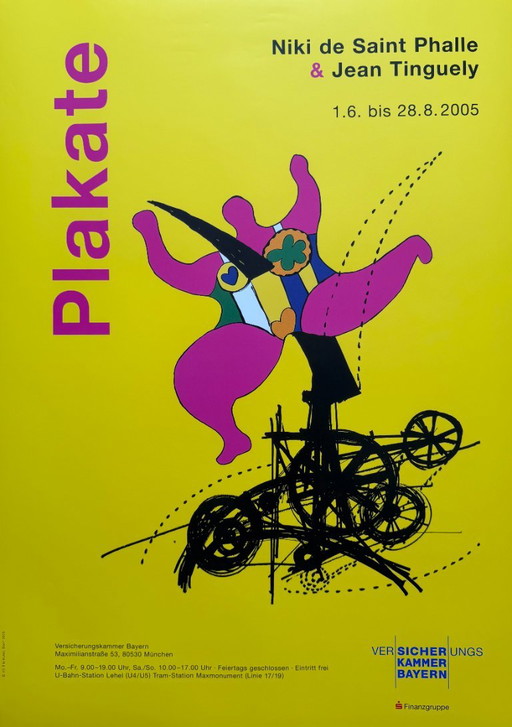 Niki de Saint Phalle (1930–2002), Cartel de exposición con Jean Tinguely, 2005, Impreso en Alemania – posters, Paper