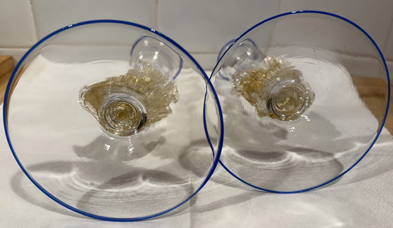 Image 1 of 2 Vintage Italian Murano candlesticks