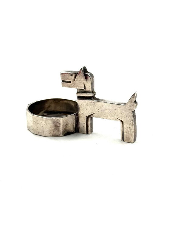 Image 1 of Posacenere piccolo Art Déco Ric & Mac placcato in argento, Edouard Marcel Sandoz, Gallia Christofle, Francia, anni '30