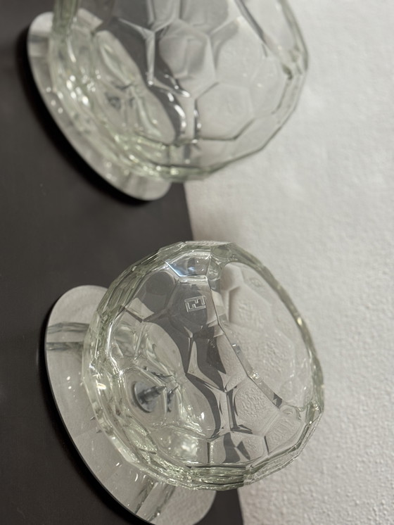Image 1 of FENDI Casa Faceted Glass Vases – Set of Two (Large & Small)