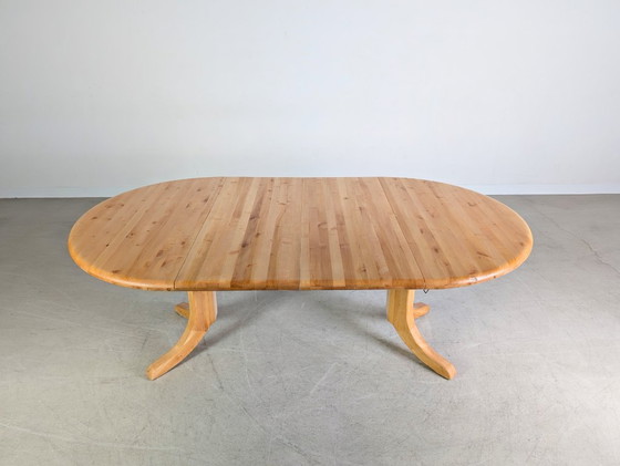 Image 1 of Rainer Daumiller Esstisch Kiefer Midcentury Design ausziehbar III