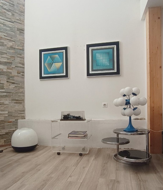 Image 1 of Important Sputnik Atomic Lamp with 12 Globes, 1970s