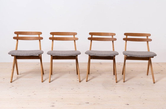 Image 1 of Set of 4 Dining Chairs, model SAKS by Poul Volther, Timless Danish Design, Fully Restored