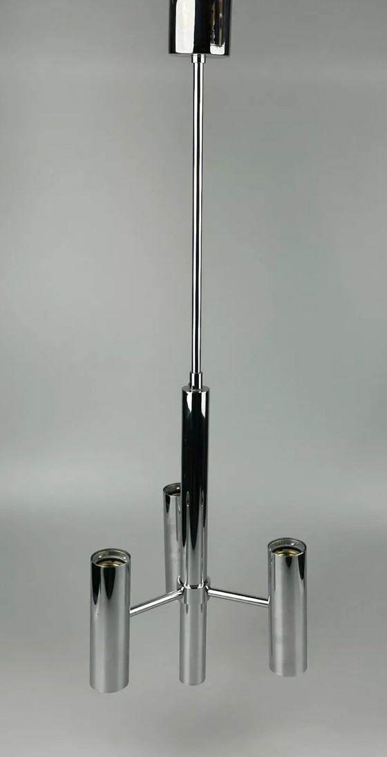 Image 1 of 60s 70s 6-light Sputnik chandelier by Hustadt Leuchten Germany