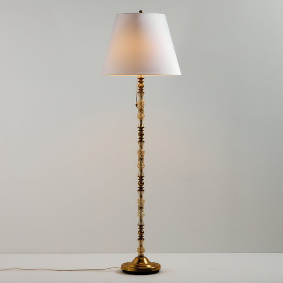 Image 1 of MK10968 Brass and Crystal Floor Lamp