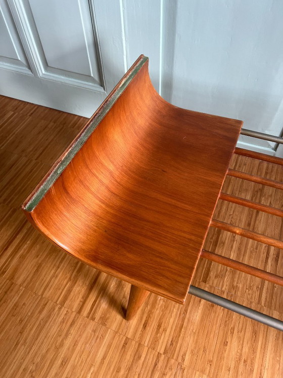 Image 1 of Rara mesa de centro original Cor Alons para C. den Boer Gouda (años 50, teca y cristal)