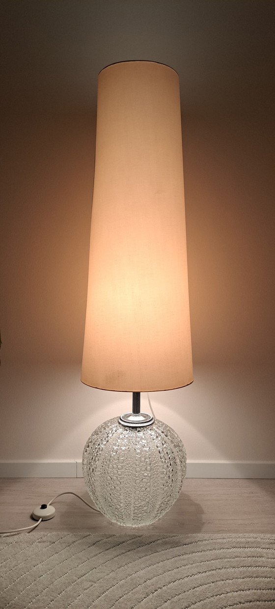 Image 1 of Floor lamp made of bubble glass by Hustadt, Germany, 1960s