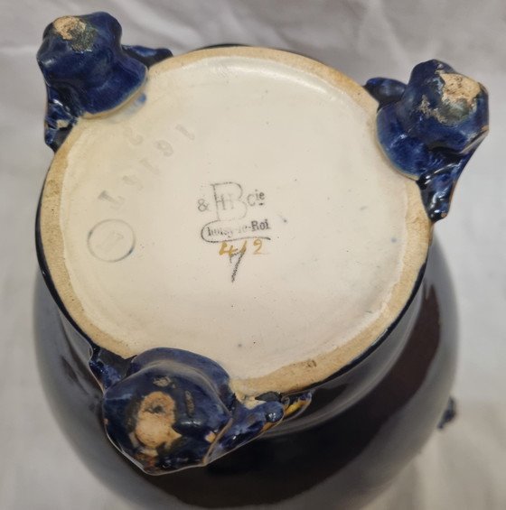 Image 1 of Choisy Le Roi earthenware vase, Carrer Belleuse