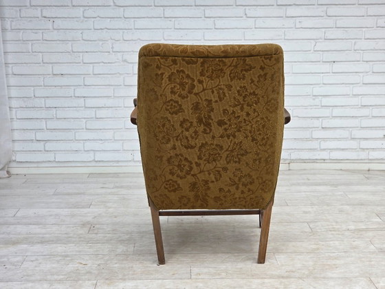 Fauteuil vintage danois des années 1960, en laine et bois de hêtre. – Textile, Wood (photo 11 of 14)