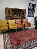 4 luxe lederen stoelen 