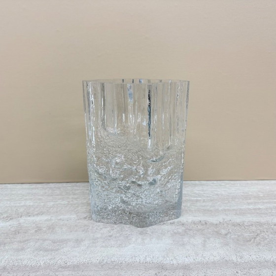 Image 1 of Vintage glazen vaas ‘Pinus’ van Tapio Wirkalla voor Iitalla Finland, jaren 70.