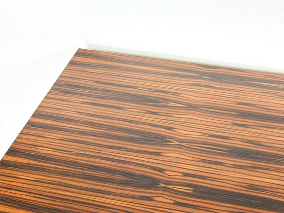Image 1 of Modernistische eettafel van zebranohout, 1950