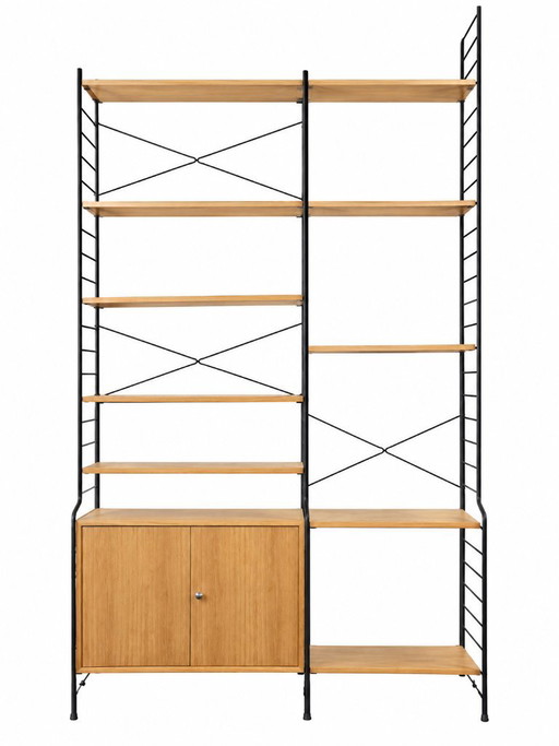 Jaren 60 70 Essen Wandrek Wall Unit Van WHB Duitsland Mid Century – Metal, Wood