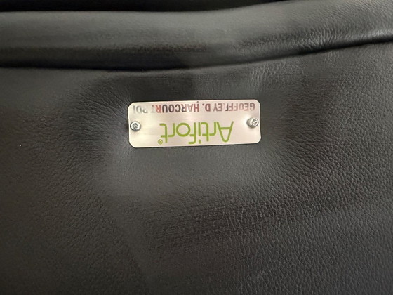 Image 1 of Fauteuil Artifort F585 en cuir noir Ox