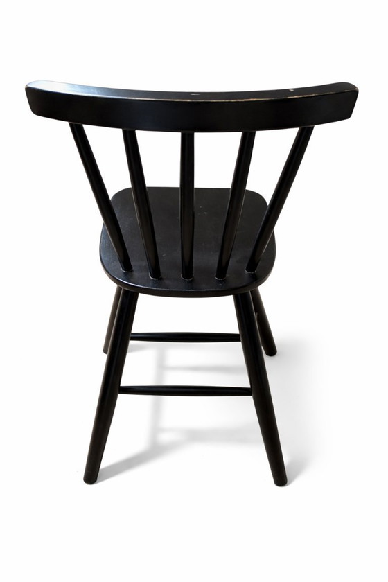 Image 1 of Sgabello in legno nero IKEA, design scandinavo