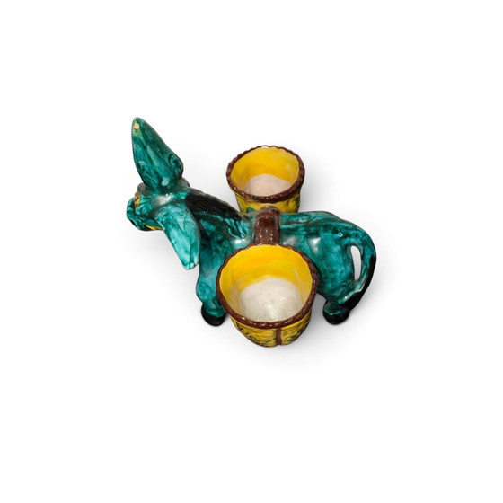 Vintage Perugia ceramic donkey with baskets – Italy, circa 1950s – hand-painted – Decorative Objects (photo 4 of 9)
