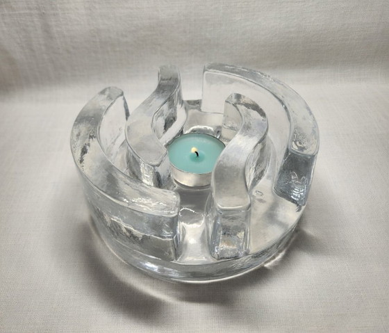 Image 1 of Chauffe-théière iconique La Vida – Verre cristal soufflé à la bouche, années 1970