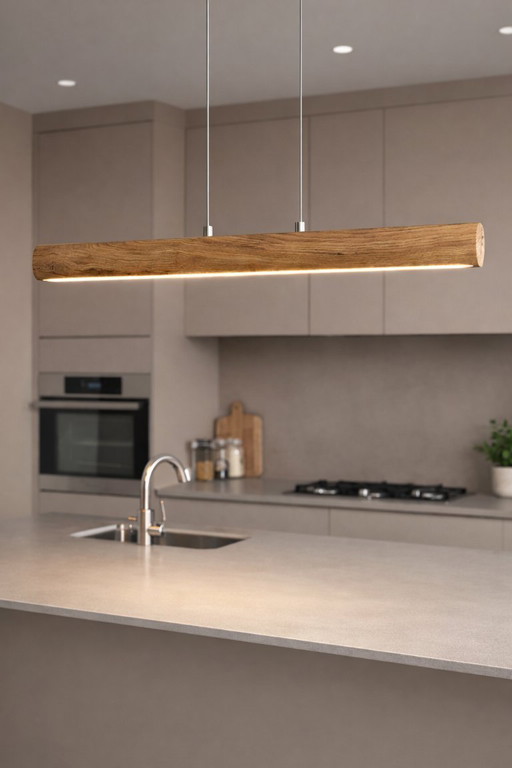 Wooden designer pendant lamp - Oval light 150