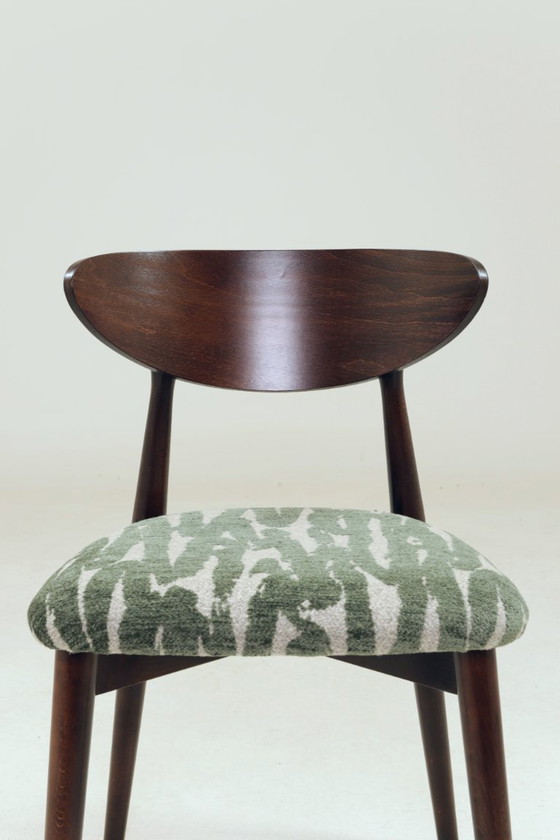 Image 1 of Juego moderno de 6 sillas de comedor con tapicería de jacquard estampado.