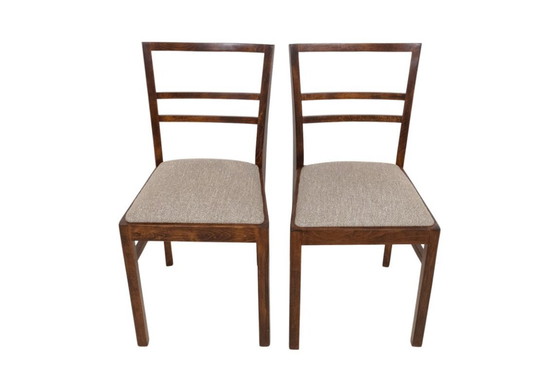 Image 1 of Ein Paar Art-Déco-Stühle aus der Mitte des 20. Jahrhunderts.