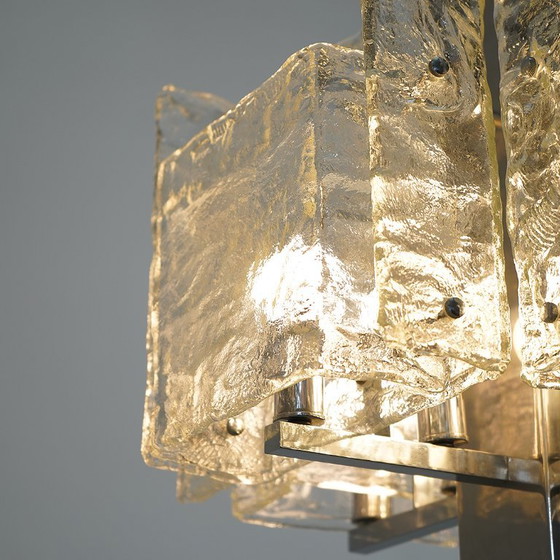 Kroonluchter van verchroomd metaal en glas, jaren 70 – Plafondlampen, Metal (photo 8 of 15)