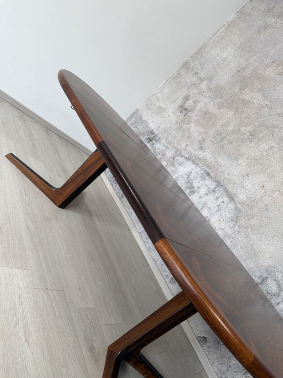 Danish Rio rosewood dining table – Up to 314 cm – Mid-Century – Bernh. Pedersen & Søn (photo 12 of 15)