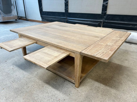 Wooden coffee table with extendable tops, ID Antiek, Brown, Vintage (photo 6 of 10)
