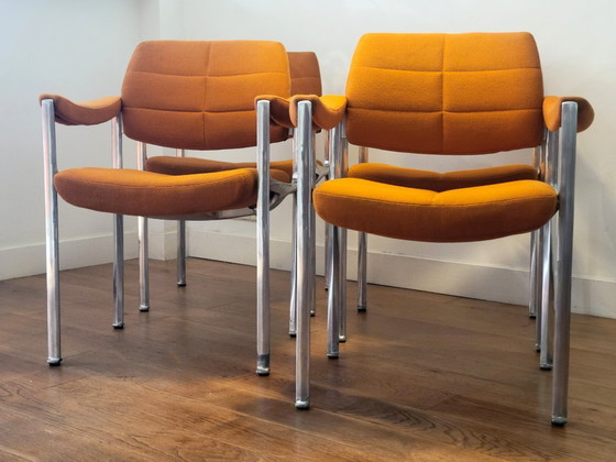 Juego de 4 sillones Miller Borgsen para Röder & Söhne, Alemania, 1974 – Röder Sohne, Sillas de comedor (photo 14 of 15)