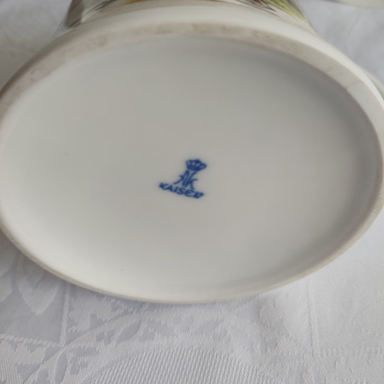 Service en porcelaine Kaiser – Motif chasse / Motif cheval – Pichet et 2 assiettes – Art de la table (photo 7 of 7)