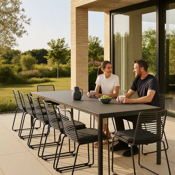 Image 1 of Sedie da pranzo HAY Hee – Set di 10 + 10 cuscini – Nere – Ottime condizioni